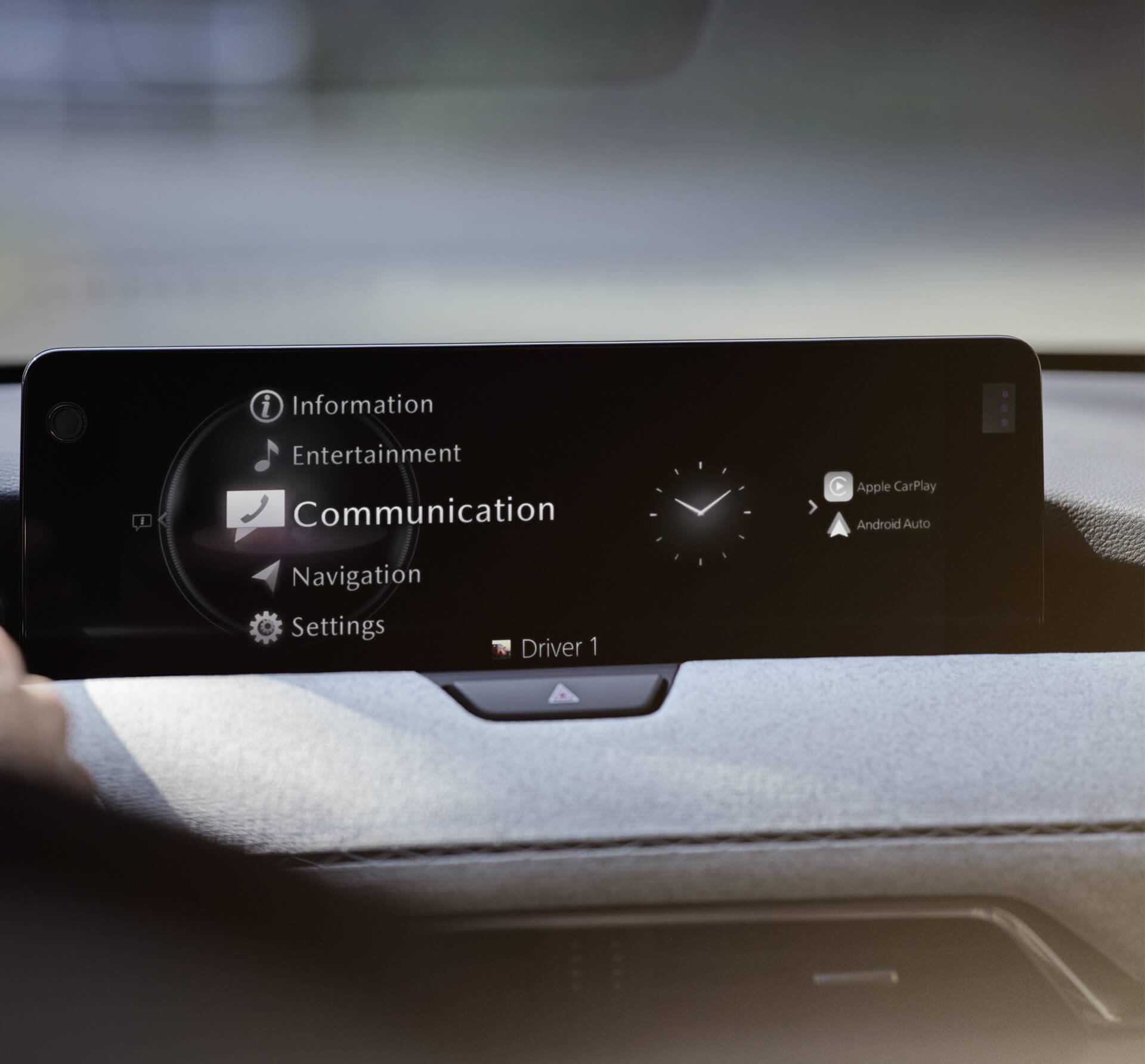 The 12.3” infotainment centre display inside the all-new Mazda CX-60 Plug-In Hybrid SUV